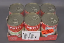 MUTTI ORGANIC WHOLE PEELED TOMATOES PELATI 14 OZ CAN PACK OF 6 exp 8/31/2026