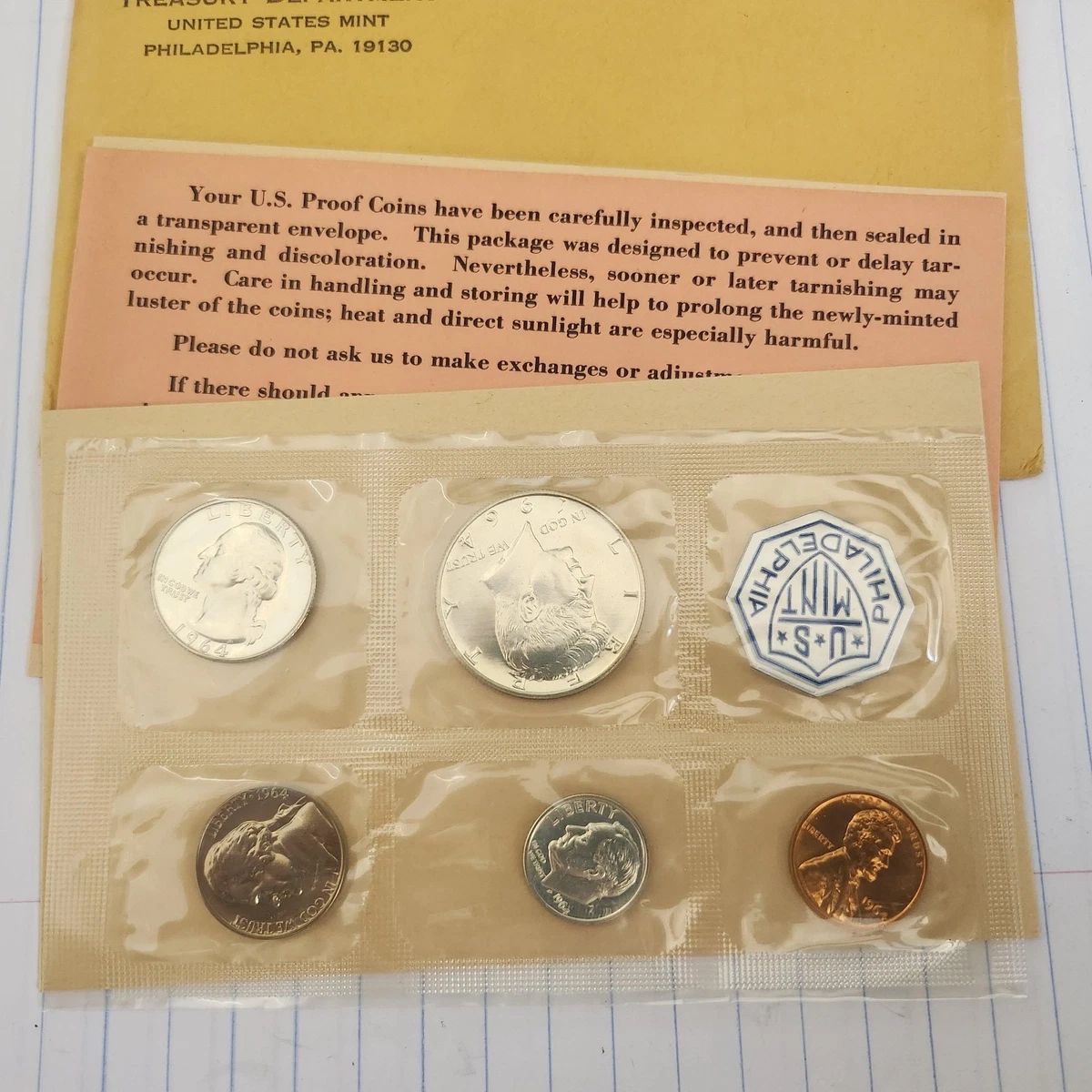 未曾流通美国铸币厂1964 美国硬币精制套币| eBay