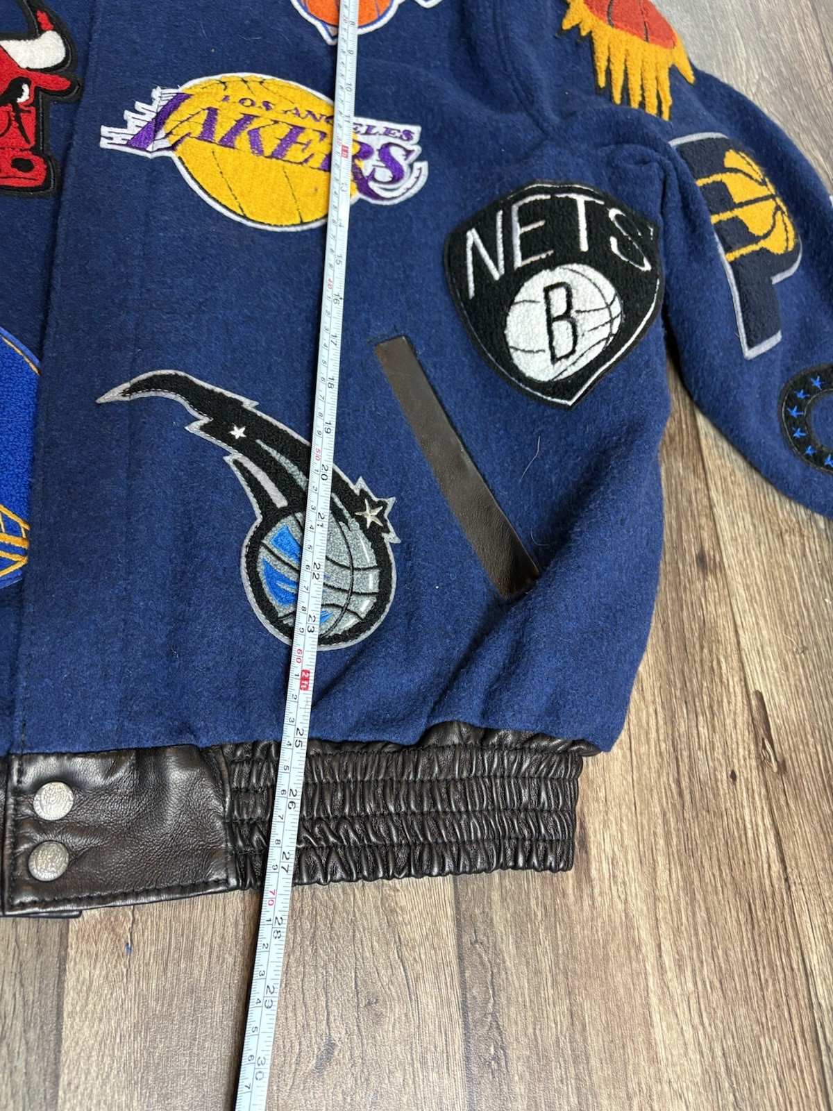 Jeff Hamilton NBA Logo Jacket Wool Men’s Size Large Dark Navy NWT