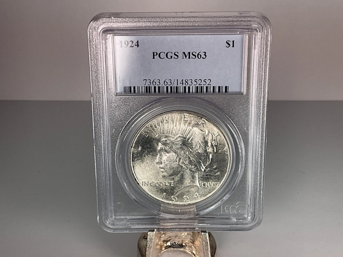 Uncirculated Silver 1924 Year Peace Dollars (1921-1935) for sale