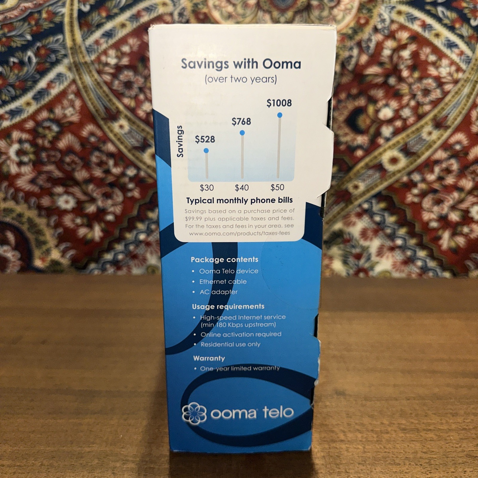 OOMA Telo Smart Free Home Phone Service **New** **Sealed** Black