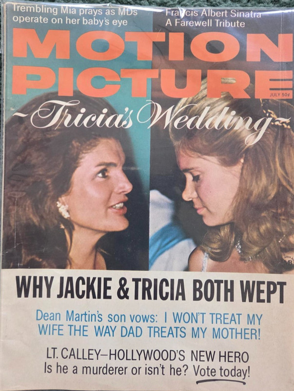 Vintage July 1971 Motion Picture Magazine Jackie Kennedy Cover
