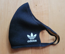 Adidas Unisex Face Mask Black/White Size Medium/Large Reusable