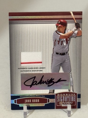 JOHN KRUK 2005 DONRUSS SIGNATURE SERIES JERSEY RELIC AUTO B304 - Picture 3 of 7