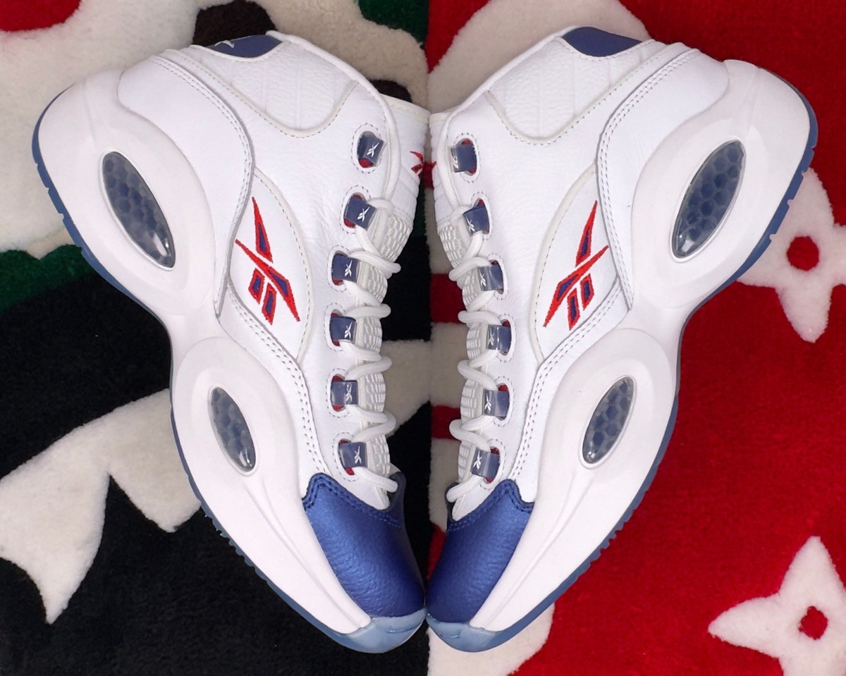 Buy Size 9.5 - Reebok Question 2022 Mid Blue Toe online | eBay