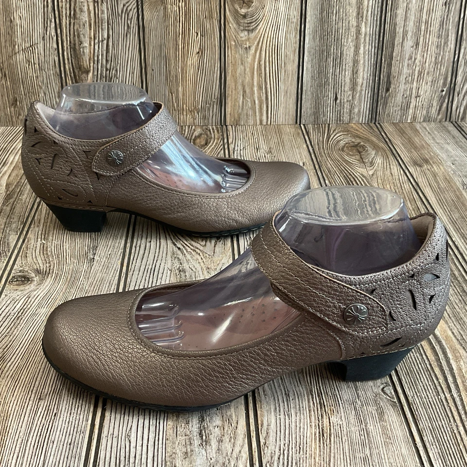 Rockport Cobb Hill Womens Leather Shoes Mary Jane Strap Heels Pumps Brown 9.5 M - Image 4 of 4