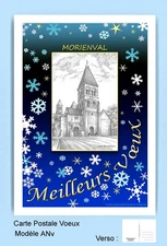 CP ANv 60418 POSTCARD BLUE GREETINGS 60 MORIENVAL