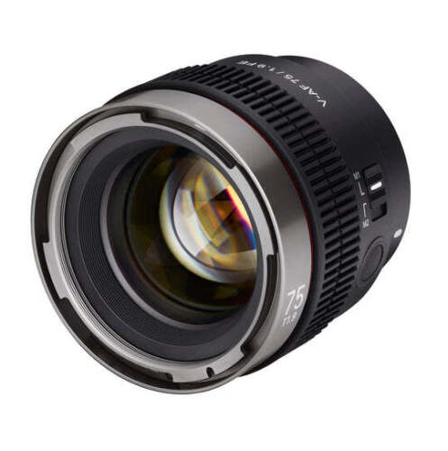 Rokinon 75 mm T1.9 Vollformat Cine AF Autofokus Weitwinkel Cine Objektiv für Sony E - Bild 1 von 6