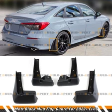 For 22-25 Honda Civic Sedan Mud Flaps Guards Splash Flares 4 Piece Front & Rear