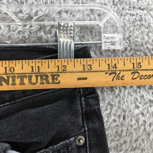 Abercrombie Straight Leg Jeans Youth 12 Black Denim Distressed Mid Rise Zip Fly - Picture 5 of 16