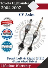 New OE Front CV Axles For 2004-2007 Toyota Highlander 3.3L 2WD Lifetime Warranty
