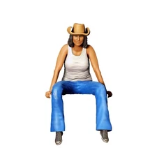 3D Resin Printed Figure - Many Scales - Variations of Woman Sitting on Tailgate