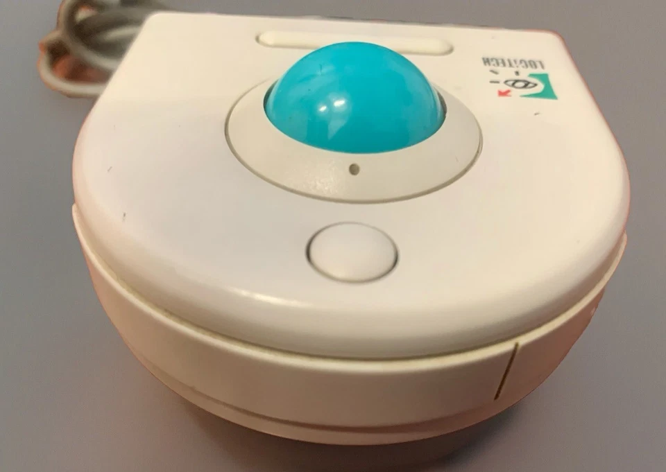 Vintage Logitech Trackman Portable Mouse T-CC3 , Serial , with PS/2 Adapter - Image 3 of 4