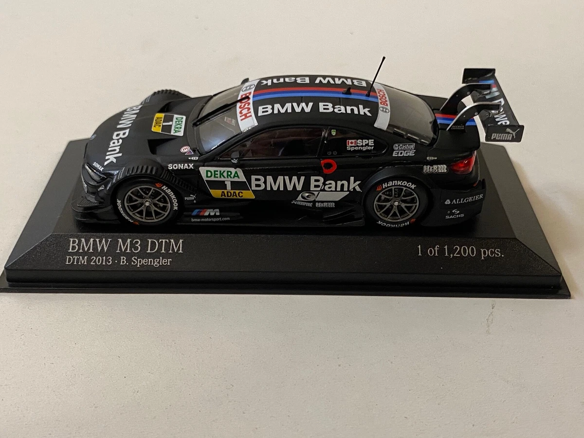 Miniature Minichamps 1/43 BMW M3 DTM N°38 1992 – Blanche/Noire – Rare Sous Plexi