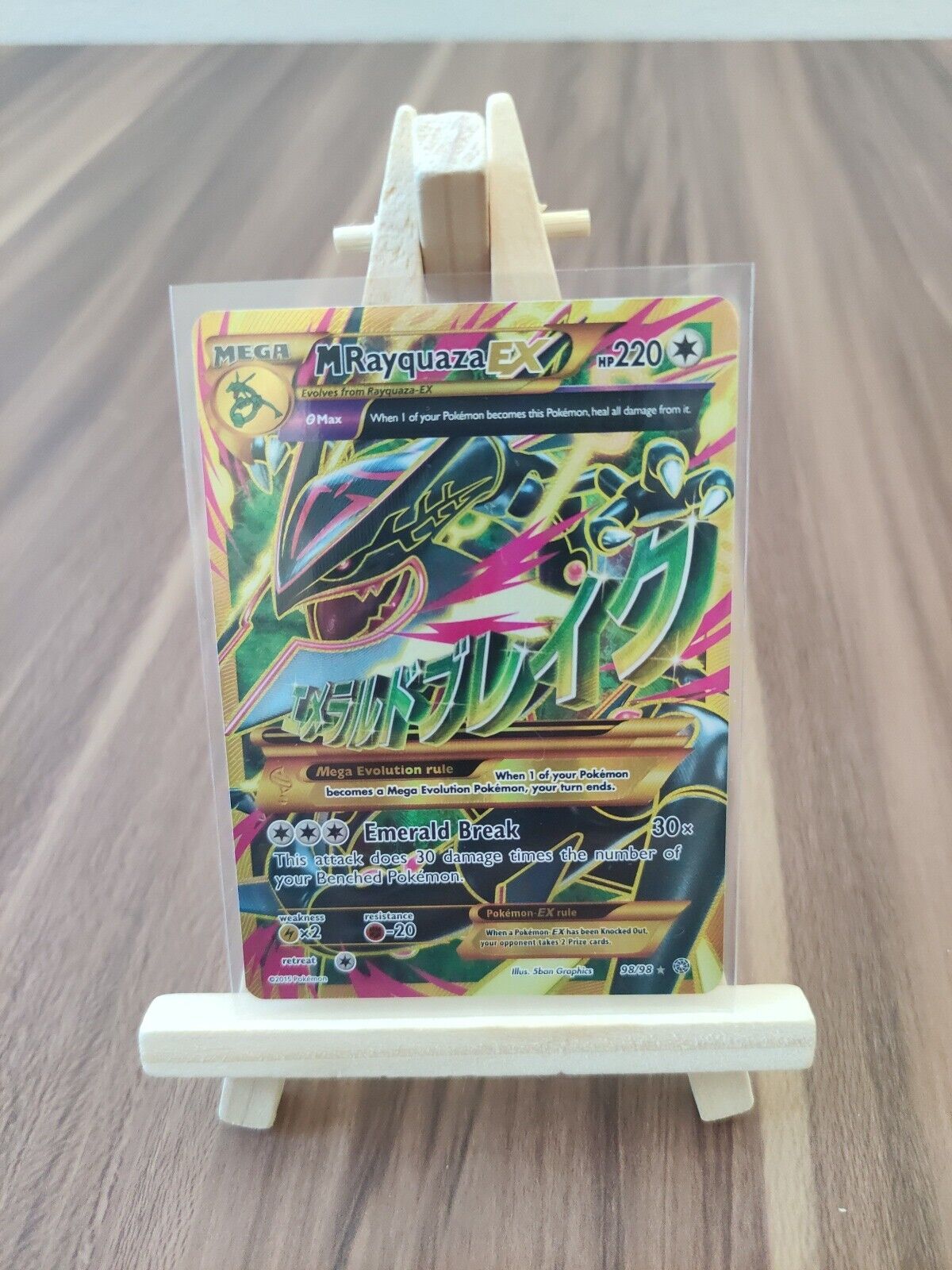 Mega M Rayquaza EX Shiny XY Ancient Origins 98/98 Pokemon Full Art English  DMGED