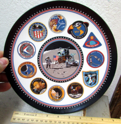 NASA APOLLO missions plastic Texas Ware souvenir 9.75 inch plate, great decor