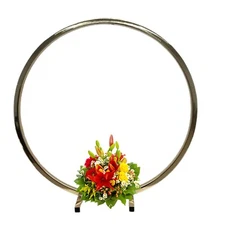 6175-Silky Silk round Ring Arch Set for table centerpieces | Candelabra ornament