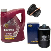 MotoröL ÖLfilter SM5086 Set 5W30 5Liter + ÖLablassschraube FüR Seat Exeo St
