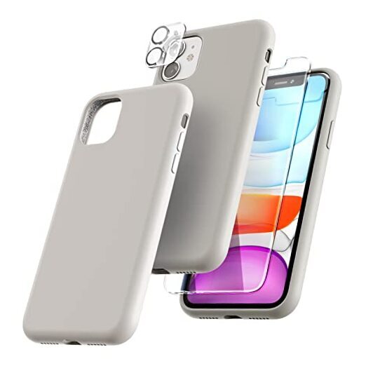 [5 in 1 Designed for iPhone 11 Case, with 2 Pack Screen Protector + 2 Pack