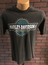 Mens Harley Davidson T Shirt Medium M Wabash Valley Harley USA Made K1-19