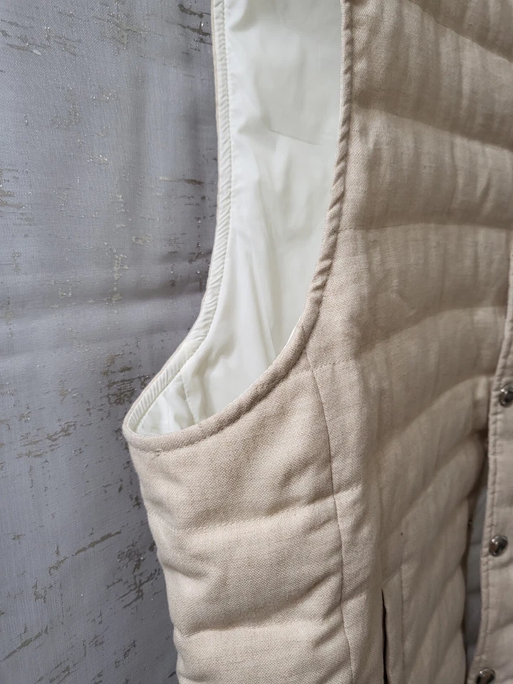 2695$ Brunello Cucinelli Mens Hemp/Wool Outwear Down Vest SZ: US 2XL/56 EU - Image 4 of 4