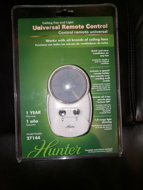 Hunter Ceiling Fan Light Remote Control 27144 Universal For Sale