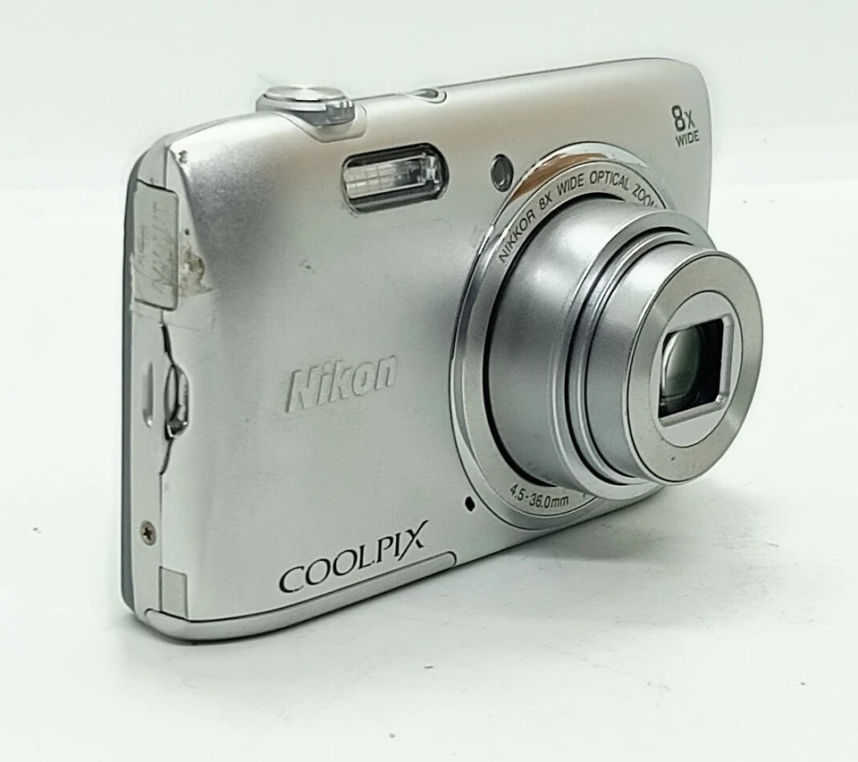 [EXC+++++]Nikon Coolpix S3600 silver 20.1MP 8x Optical Zoom Digital From Camera - Image 4 of 4