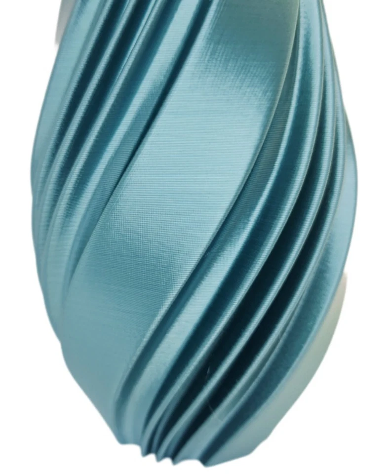 Elegant Modern Spiral Twist Emerald Green 3d Printed Vase 7" Minimalist Decor - Image 4 of 4