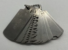 VINTAGE BOSTON GEAR WORKS DIAMETRAL PITCH TOOTH GAUGE 16 LEAF SET USA GAGE