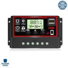 Smart 30A PWM Solar Charge Controller - Dual USB & Easy LCD Parameter Adjustment