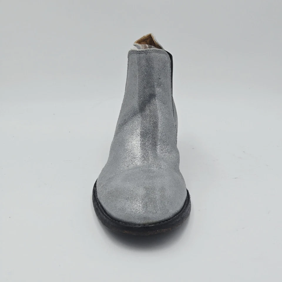 Scarpe Donna Moma Tg 37 Stivaletti Argento Pelle Scamosciata 321AB - Immagine 3 di 4