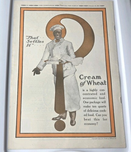 Cream of Wheat 1918 Antique Advertisement Breakfast Cereal Full Page 11x16" VG