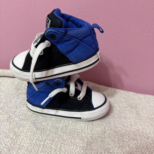 Converse All Star blau weiß Hi Top Säugling Babys Kleinkinder Unisex Gr. 5 - Bild 1 von 7