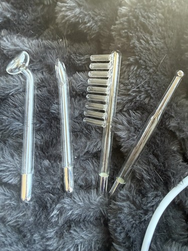 High Frequency Skin Therapy Wand 4 Attachments Facial Scalp Treatment