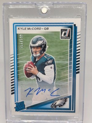 2025 Donruss Football Rated Rookie #325 Eagles QB Kyle McCord Autograph 151/199