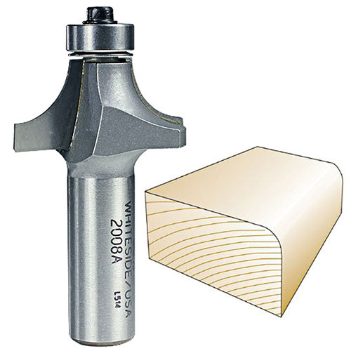Whiteside 2008A Roundover Bit 1/2 in. SH x 7/16 in. R