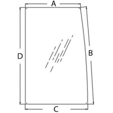 Fits JD Fits John Deere EX110-5 120 160lc 200 Excavator Cab Upper Door Rear Glas
