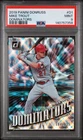 PSA 9 2019 Panini Donruss Mike Trout Dominators /999 LA Angels #D1 LOW POP