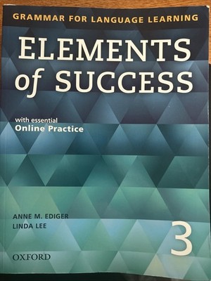 Elements of Success Student Book 3 - Paperback By Ediger, Anne - EXCELLENT 