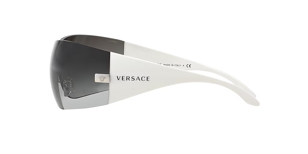 Versace 0VE2054 10008G Silver-White/Grey Gradient Shield Women's Sunglasses thumbnail 3