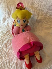 22" Super Mario PRINCESS PEACH Plush Backpack; EUC