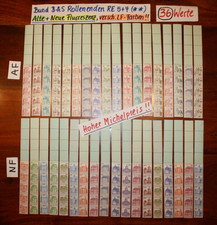 BUND   B&S  36  ROLLENENDEN  RE 5+4 Alte + Neue Fluoreszenz  Rollenmarken **