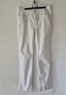 MAC Damen Jeans Gr. 40/34 Weiß Gerade Denim Stretch Hose TOP Zustand