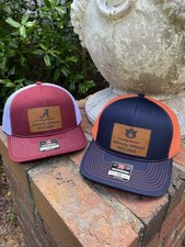 Custom In Memory Hat For Loved Ones Richardson 112 Trucker Hat leather patch