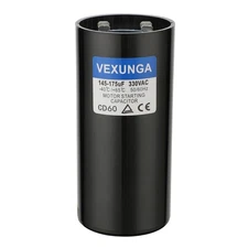 145-175 uF MFD 330 VAC 50/60 Hz Round Motor Start Capacitor CD60 Single Phase...