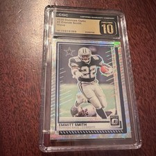 Panini 2025 Donruss Optic Emmitt Smith #5 Wave Prizm /300 CGC 10 Dallas Cowboys