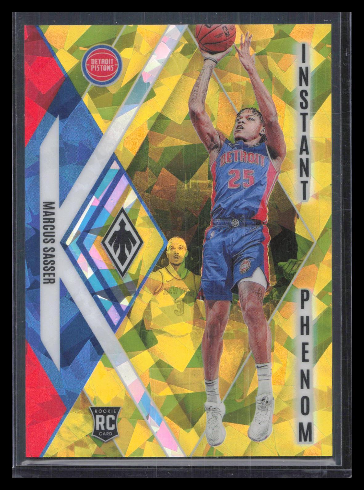 2023-24 Panini Phoenix #18 Marcus Sasser Instant Phenom Phoenix Yellow Ice #/175