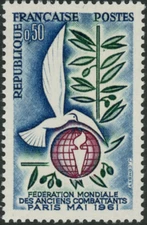 France #YT1292 MNH 1961 World Veterans Federation [995]