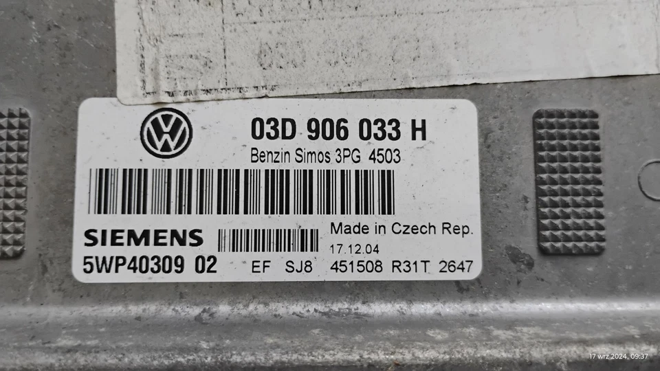 VW Fox 1.2 IMMO OFF/PLUG&PLAY 03D906033H - 5WP40309 /Ita - 2 giorni lavorativi - Immagine 2 di 4