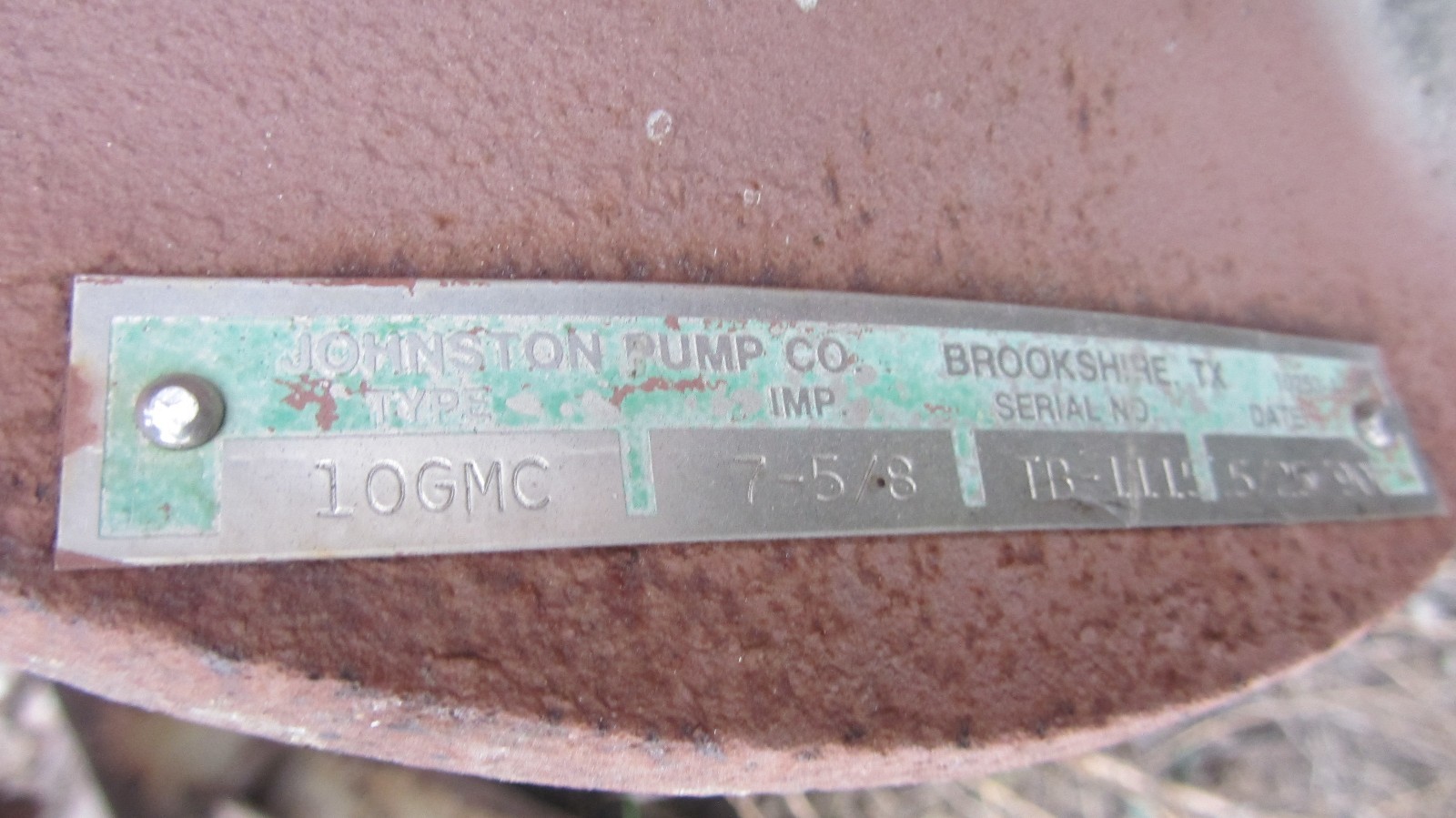 Johnston JTS-10GMC Vertical Deep Well Pump 700GPM@240'TDH 6 Stage 7-58